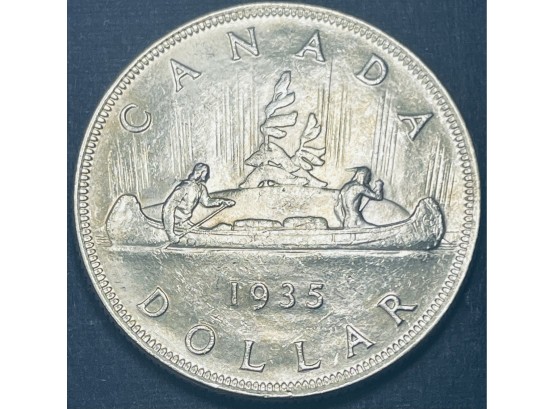 FOREIGN SILVER COIN - 1935 CANADA SILVER DOLLAR COIN -JUBILEE- .800 SILVER