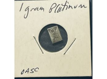 1 GRAM .999 PURE PLATINUM