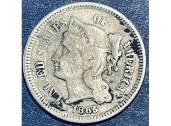 1865 3 CENT NICKEL COIN