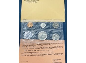 1964 US MINT 90 PERCENT SILVER PROOF SET - ORIGINAL ENVELOPE - INCLUDES 5 COINS