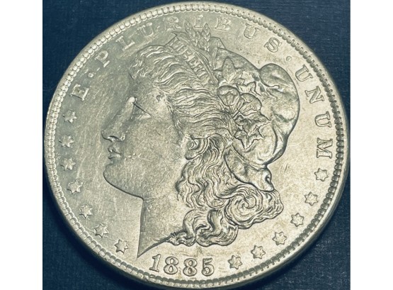 1885 MORGAN SILVER DOLLAR COIN - XF!