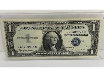 SERIES 1957 B $1 ONE DOLLAR SILVER CERTIFICATE STAR NOTE - MINT UNCIRCULATED!