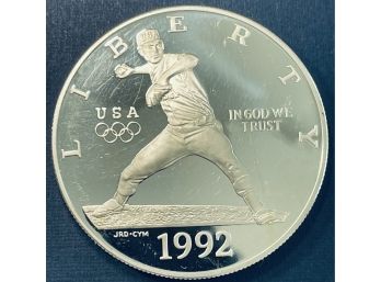 1992 OLYMPIC COMMEMORATIVE SILVER DOLLAR COIN!