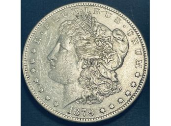 1879 MORGAN SILVER DOLLAR COIN - XF!