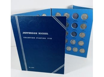 LOT (49) JEFFERSON NICKEL COINS -1938-1961 - IN WHITMAN COIN FOLDER - WAR NICKELS NOT INCLUDED