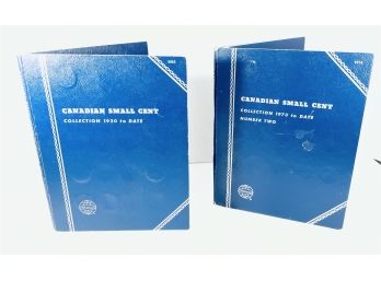 LOT (37) CANADIAN SMALL CENT COIN COLLECTIONS -1920-2006 - IN TWO WHITMAN COIN FOLDERS -SEE PICTURES