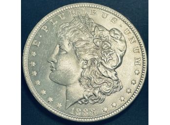 1888 MORGAN SILVER DOLLAR COIN - XF!