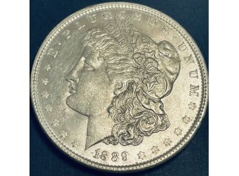 1889 MORGAN SILVER DOLLAR COIN - XF!