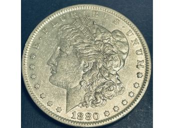 1880 MORGAN SILVER DOLLAR COIN - XF!