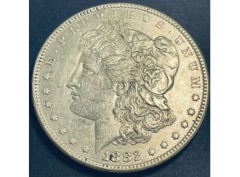 1882 MORGAN SILVER DOLLAR COIN - XF!
