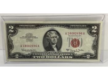 SERIES 1963A $2 TWO DOLLAR RED SEAL UNITED STATES NOTE - UNCIRCULATED!