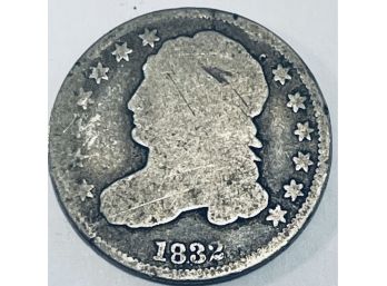 1832 CAPPED BUST SILVER DIME COIN