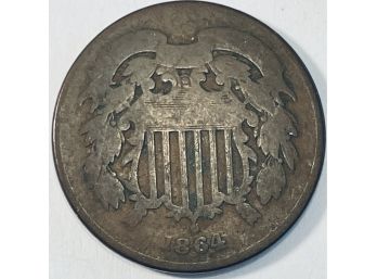 1864 TWO CENT PIECE COIN
