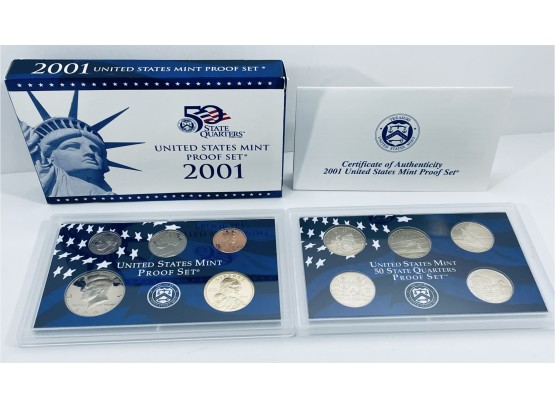 2001-S Proof Set U.S. Mint Original Government Packaging OGP - NON-SILVER