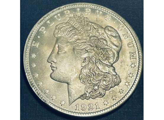 1921 MORGAN SILVER DOLLAR COIN -BU/BRILLIANT UNCIRCULATED!