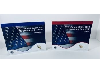2013 United States P & D Mint Uncirculated Coin Set In Original Government Packaging