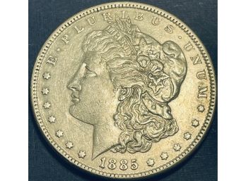 1885 MORGAN SILVER DOLLAR COIN -XF