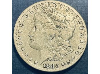 1880-S MORGAN SILVER DOLLAR COIN - VF