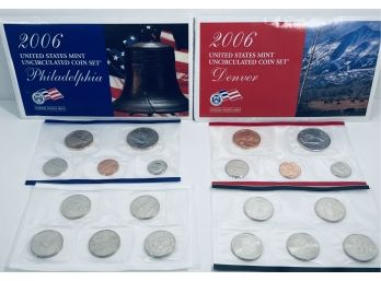 2006 United States P & D Mint Uncirculated Coin Set In Original Government Packaging