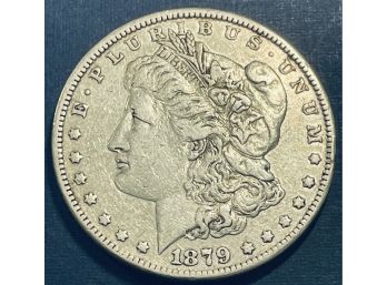 1879 MORGAN SILVER DOLLAR COIN - VF!