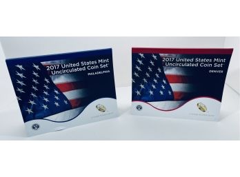 2017 United States P & D Mint Uncirculated Coin Set In Original Government Packaging