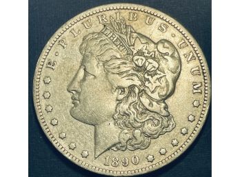 1890-O MORGAN SILVER DOLLAR COIN -VF