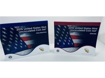 2015 United States P & D Mint Uncirculated Coin Set In Original Government Packaging