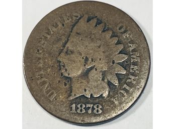 1878 INDIAN HEAD CENT PENNY COIN