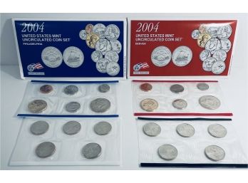 2004 United States P & D Mint Uncirculated Coin Set In Original Government Packaging