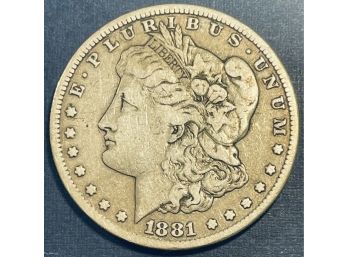 1881-S MORGAN SILVER DOLLAR COIN