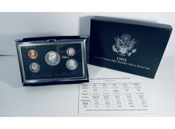 1993 UNITED STATES MINT PREMIER SILVER PROOF SET IN CASE & BOX