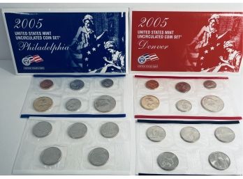 2005 United States P & D Mint Uncirculated Coin Set In Original Government Packaging