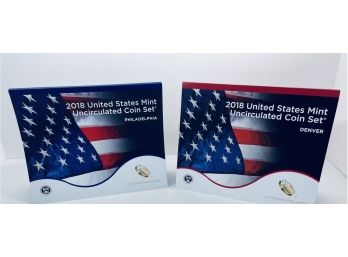 2018 United States P & D Mint Uncirculated Coin Set In Original Government Packaging