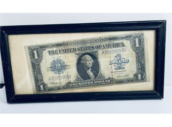 1923 UNITED STATES LARGE SILVER CERTIFICATE IN FRAME!