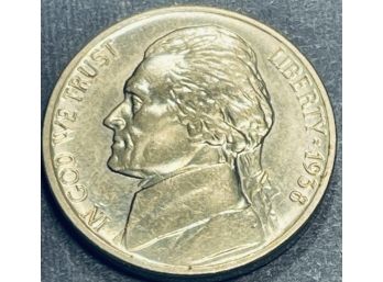 1938 JEFFERSON NICKEL COIN - MS 65
