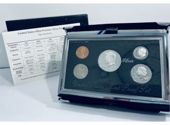 1996 UNITED STATES MINT PREMIER SILVER PROOF SET IN CASE & BOX