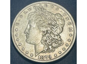 1879 MORGAN SILVER DOLLAR COIN - VF