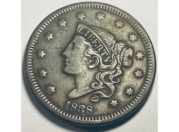 1838 LIBERTY MATRON HEAD LARGE CENT COIN