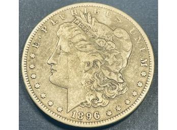 1896- O MORGAN SILVER DOLLAR COIN