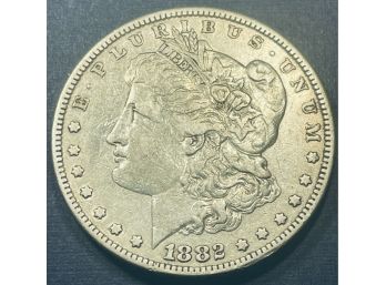 1882 MORGAN SILVER DOLLAR COIN - VF