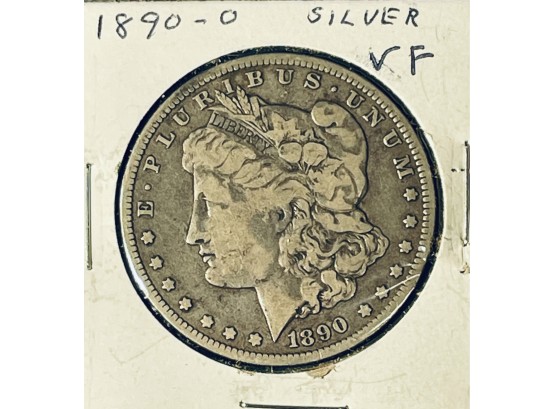1890-O MORGAN SILVER DOLLAR COIN - SEMI-KEY DATE -VF