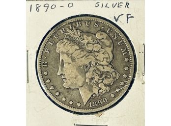 1890-O MORGAN SILVER DOLLAR COIN - SEMI-KEY DATE -VF