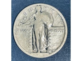1919 STANDING LIBERTY SILVER QUARTER COIN -SEMI - KEY DATE