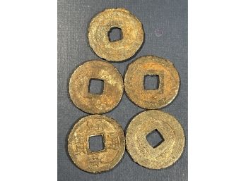 LOT OF (5) ANCIENT CHINESE COINS