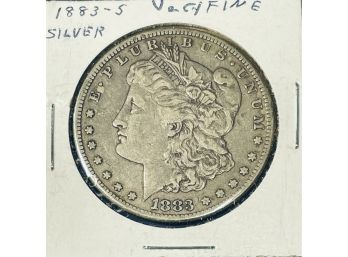 1883-S MORGAN SILVER DOLLAR  COIN - SEMI-KEY DATE - VF