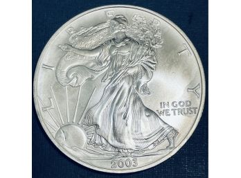 2003 UNITED STATES SILVER AMERICAN EAGLE SILVER COIN  - ONE OZ. .999 FINE SILVER ROUND