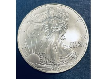 2006 UNITED STATES SILVER AMERICAN EAGLE SILVER COIN  - ONE OZ. .999 FINE SILVER ROUND