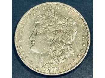 1878 MORGAN SILVER DOLLAR COIN - 7 TF - XF