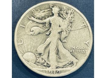 1919 STANDING LIBERTY SILVER HALF DOLLAR COIN - KEY DATE!