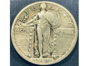 1923 STANDING LIBERTY SILVER QUARTER DOLLAR COIN - KEY DATE!